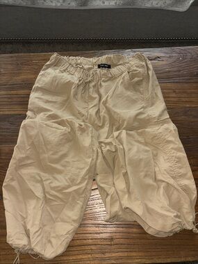 Love Tree Beige Drawstring Cargo Pants